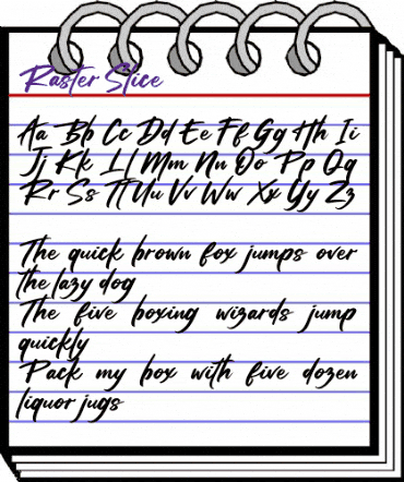 Raster Slice Regular animated font preview Raster Slice Regular animated font preview