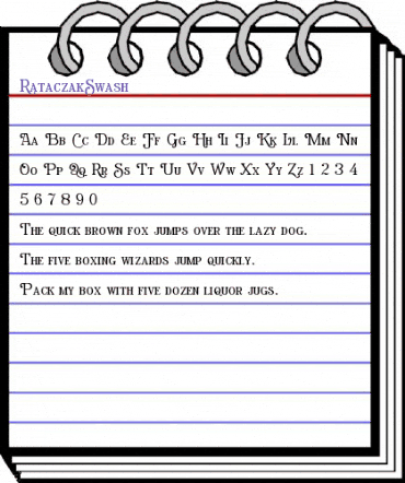 RataczakSwash Regular animated font preview RataczakSwash Regular animated font preview