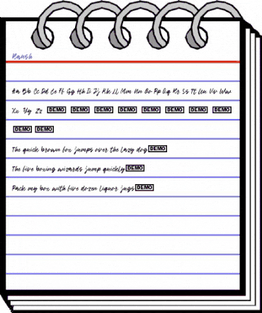 Raush Regular animated font preview