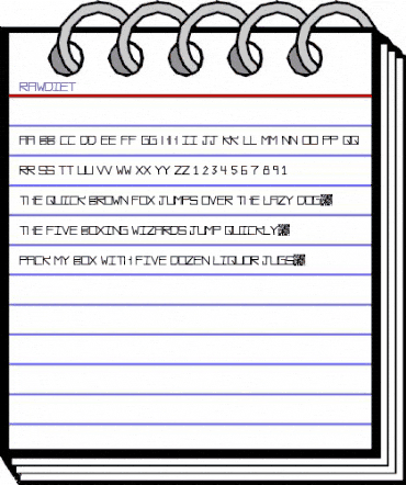 RawDiet Regular animated font preview