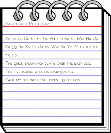 RawengulkPcs Regular animated font preview