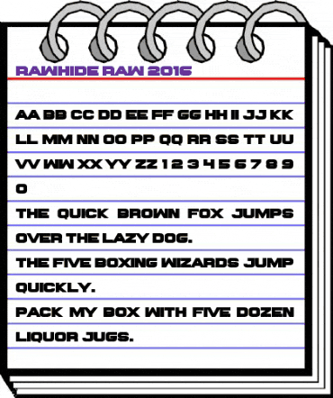 Rawhide Raw 2016 Regular animated font preview Rawhide Raw 2016 Regular animated font preview