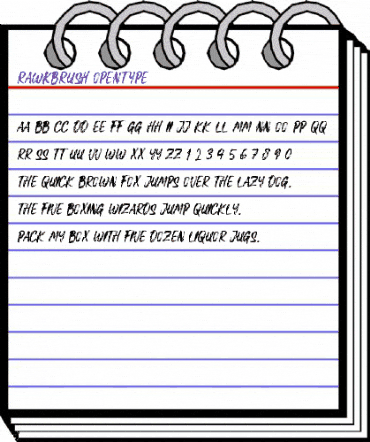 Rawk Brush Regular animated font preview