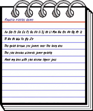 Rawkin pickles demo Regular animated font preview Rawkin pickles demo Regular animated font preview