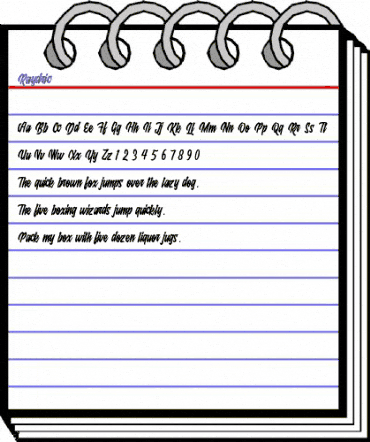 Raydric Regular animated font preview