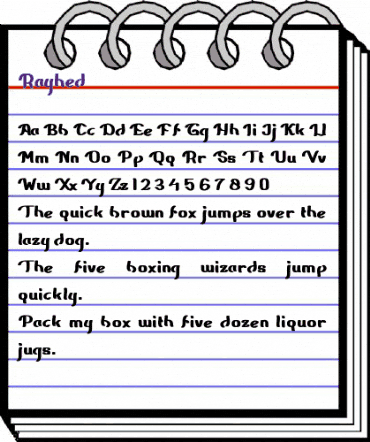 Rayhed Regular animated font preview