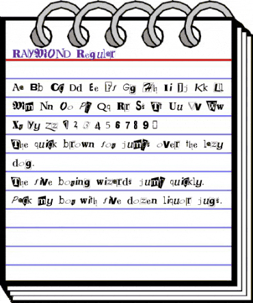 RAYMOND Regular animated font preview RAYMOND Regular animated font preview