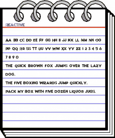 Reactive Regular animated font preview