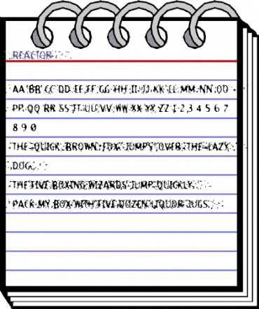 Reactor Regular animated font preview Reactor Regular animated font preview
