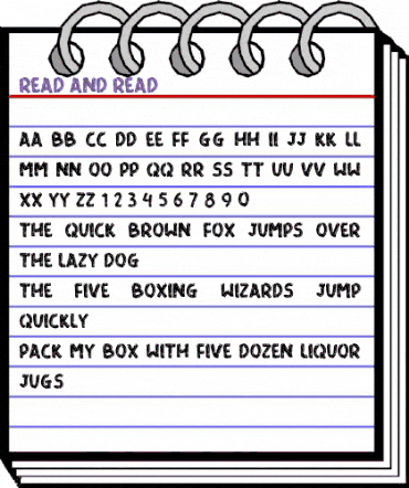 READ AND READ Regular animated font preview