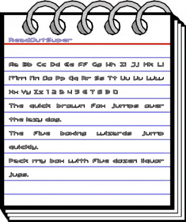 ReadOutSuper Regular animated font preview ReadOutSuper Regular animated font preview