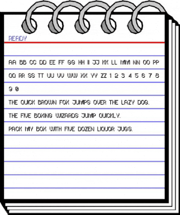 Ready Regular animated font preview