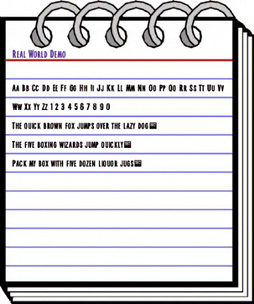 Real World - Demo Regular animated font preview