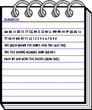 Real Brush Regular animated font preview Real Brush Regular animated font preview