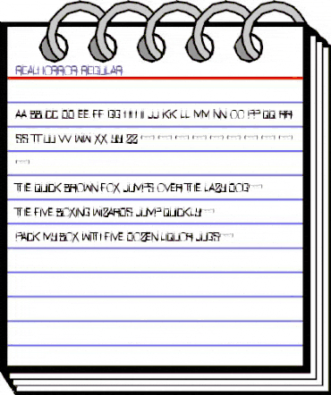 Real Horror Regular animated font preview