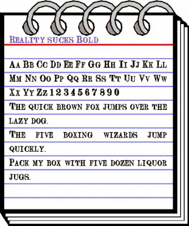 Reality sucks Bold animated font preview