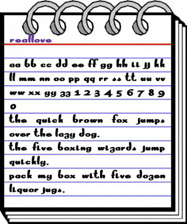 RealLove Regular animated font preview RealLove Regular animated font preview