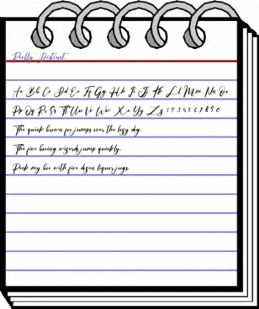 Really Distinct Regular animated font preview