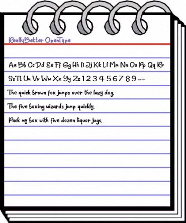 Really Better Regular animated font preview