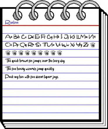 Realova Regular animated font preview