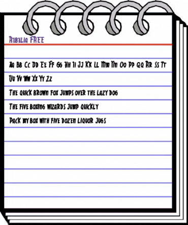 Rebelia FREE Regular animated font preview Rebelia FREE Regular animated font preview