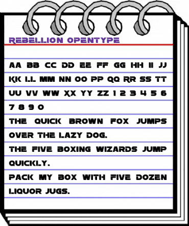 Rebellion Regular animated font preview Rebellion Regular animated font preview