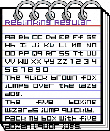 Reblinking Regular animated font preview