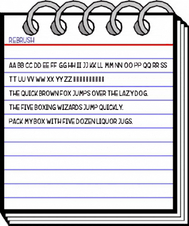 Rebrush Regular animated font preview