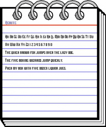 Rebute Regular animated font preview