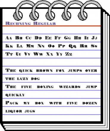 Rechnung Regular animated font preview Rechnung Regular animated font preview