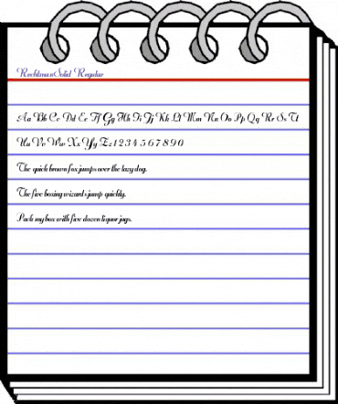 RechtmanSolid Regular animated font preview