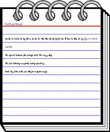 Reckless Brush Regular animated font preview