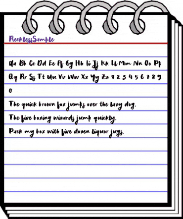 Reckless Sample Regular animated font preview Reckless Sample Regular animated font preview