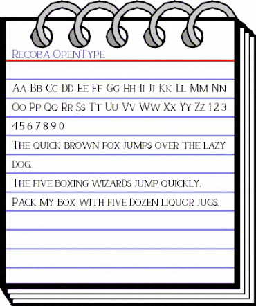 Recoba Regular animated font preview Recoba Regular animated font preview