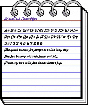 Recollect Regular animated font preview