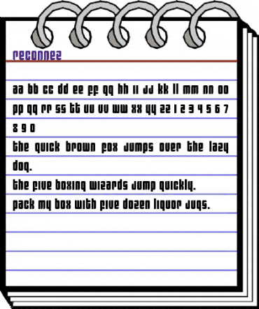 Reconnez Regular animated font preview Reconnez Regular animated font preview