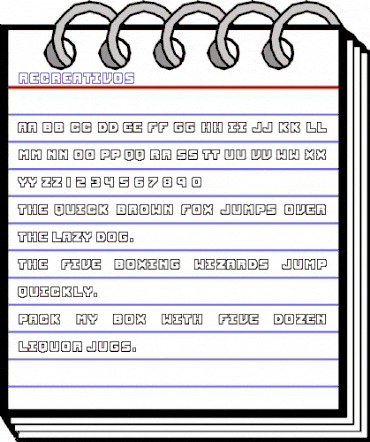 Recreativos Regular animated font preview Recreativos Regular animated font preview