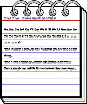 Red Bee_PersonalUseOnly Regular animated font preview