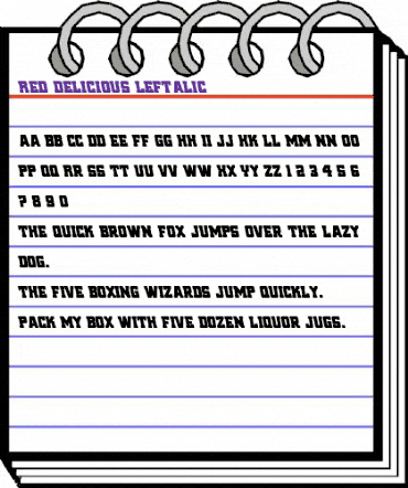 Red Delicious Leftalic Italic animated font preview Red Delicious Leftalic Italic animated font preview