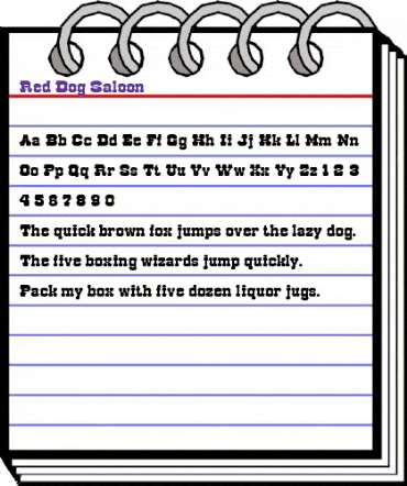 Red Dog Saloon Regular animated font preview