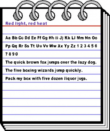 Red light, red heat Regular animated font preview Red light, red heat Regular animated font preview