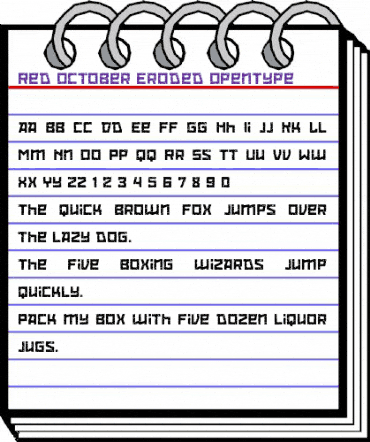 Red October Eroded Regular animated font preview Red October Eroded Regular animated font preview