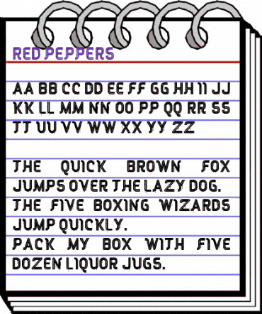RED Peppers Regular animated font preview