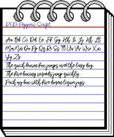 RED Peppers Script Regular animated font preview RED Peppers Script Regular animated font preview