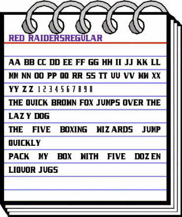 Red Raiders Regular animated font preview Red Raiders Regular animated font preview
