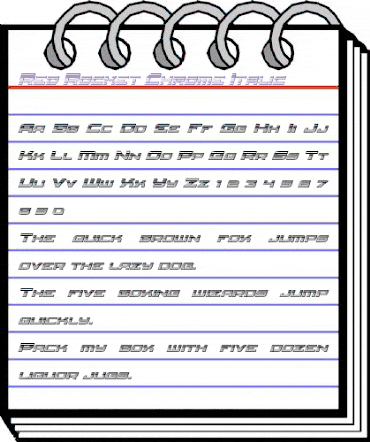 Red Rocket Chrome Italic Italic animated font preview Red Rocket Chrome Italic Italic animated font preview