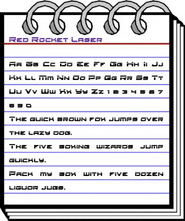 Red Rocket Laser Regular animated font preview