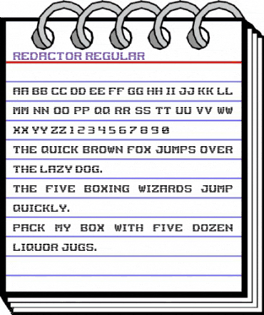 Redactor Regular animated font preview