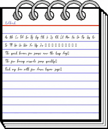 Redbock Regular animated font preview