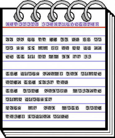 Rediviva Zierbuchstaben Regular animated font preview Rediviva Zierbuchstaben Regular animated font preview